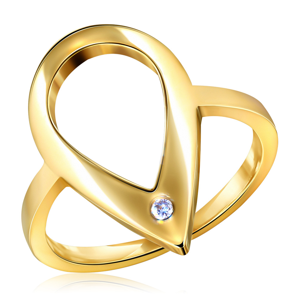 Кольцо из желтого золота с бриллиантом 45519218170